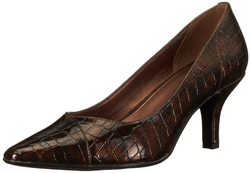 Easy Street Women's Chiffon Pump,Bronze,8.5 W US