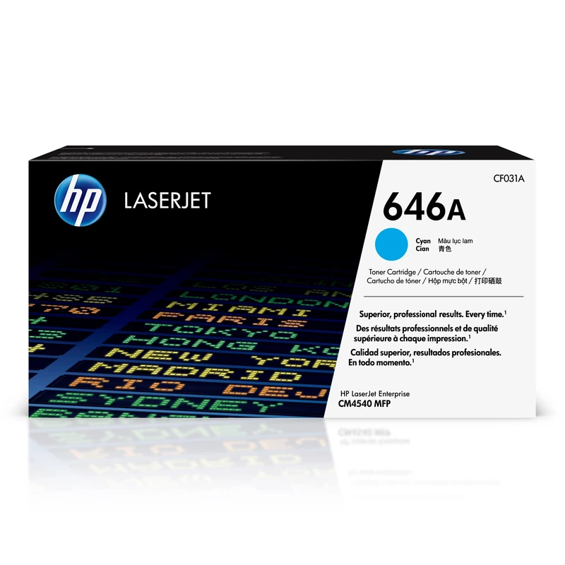 HP CF031A 646A Original LaserJet Toner Cartridge, Cyan, Single Pack