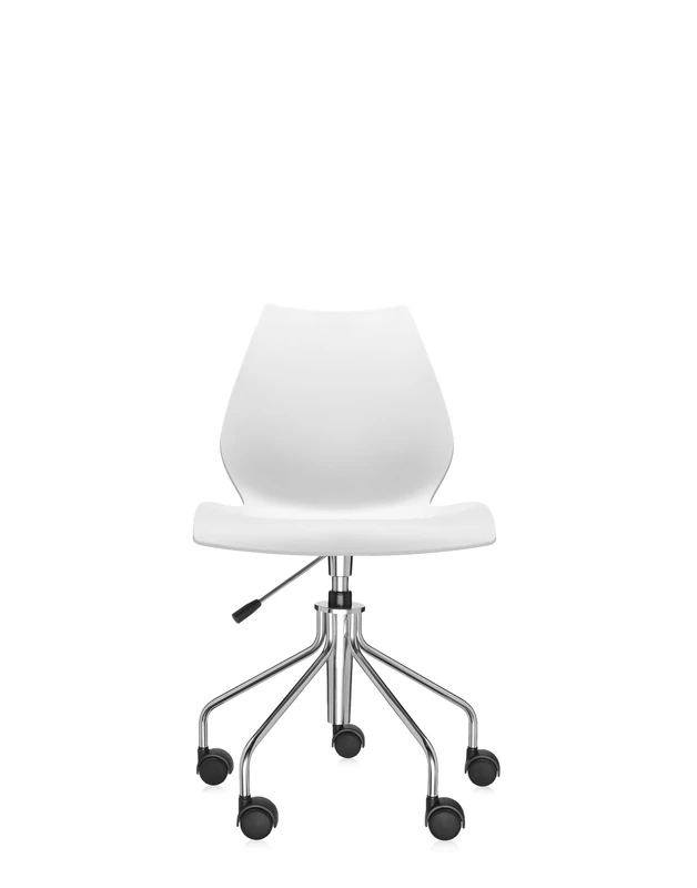 Kartell Maui Height Adjustable Swivel Chair, White Zinc