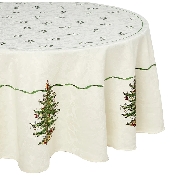 Spode Christmas Tree Collection Ivory Table Linens, Cotton, Multi Color, 12" x 8" (Set of 1)