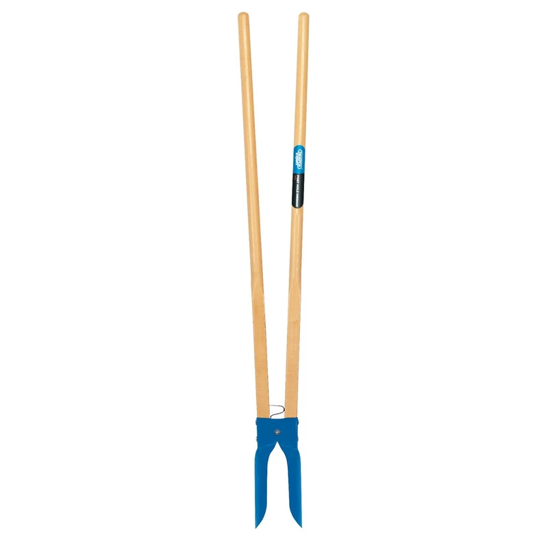 Draper Expert 1485 x 205 mm Post Hole Digger | Hardened and Tempered Grab Blades |Hardwood Handles Gardening Hand Tool | Digging Garden Tool | 34894, Brown