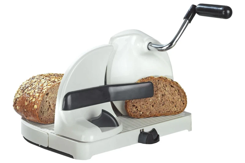 Maximex 7519500 Bread Slicer with Hand Crank, Rustproof Stainless Steel, 31 x 20 x 29 cm, Silver