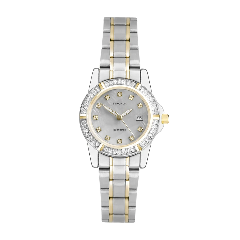Sekonda Ladies 4174 Twilight Pearl Stone Set Dress Watch