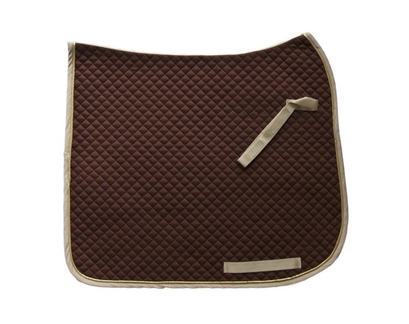 HKM Saddle pad-73818120.0646 Braun/Natur/Gold Vollblut