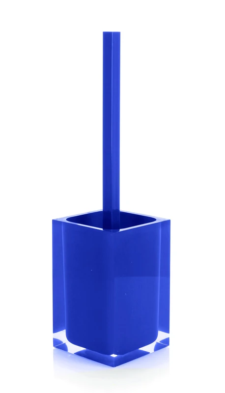 Rainbow Resin Toilet Brush Holder Finish: Glossy Blue