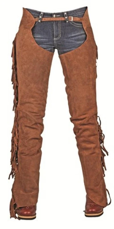 HKM Showchaps with fringes Brown XL - Image 1