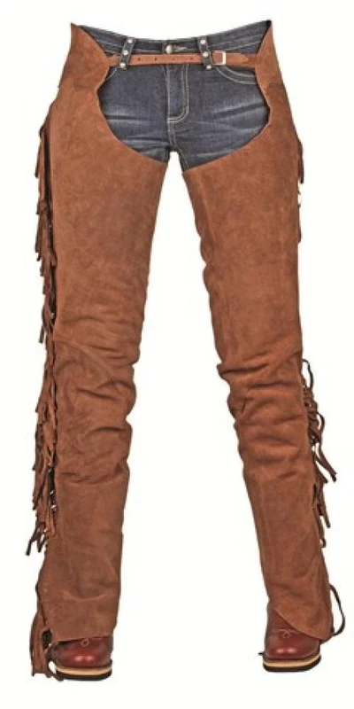 HKM Showchaps With Fringes Showchaps With Fringes, Brown, One Size