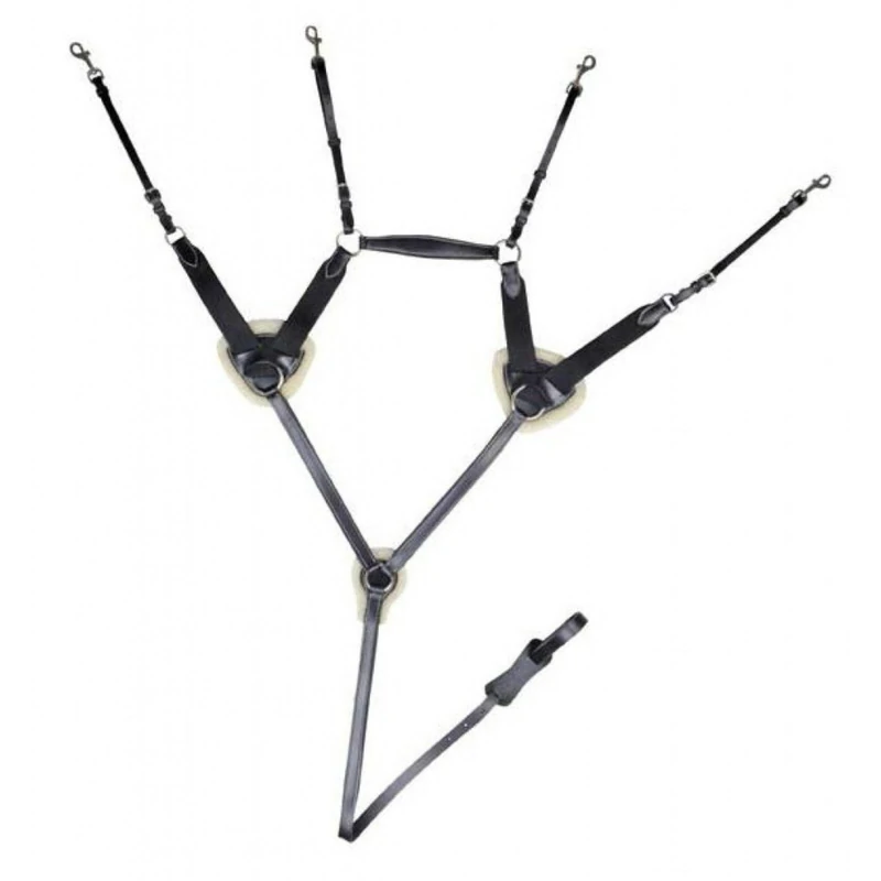 HKM Breastplate-4154 Breastplate Black Pony