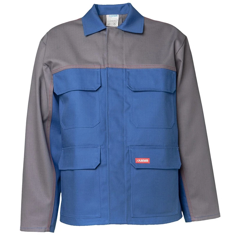 Planam 5200058 Size 58 "Major Protect" 1-Layer Jacket - Royal Blue/Grey