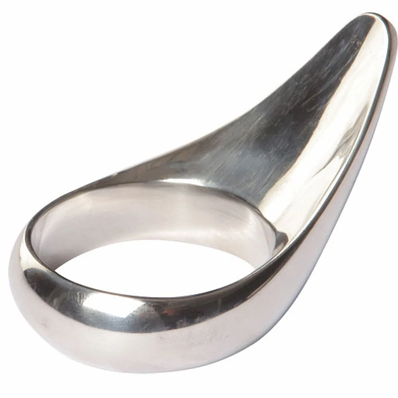 Black Level Stainless Steel Teardrop/Cockring in Tear Shape/Various Diameters