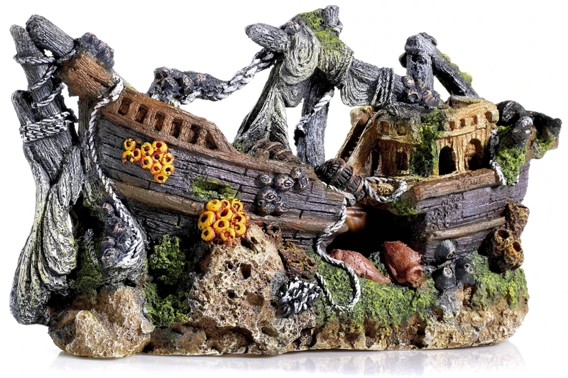 CLASSIC Fish Tank Ornament Galleon Extra Large 395 x 150 x 230mm – Large Aquarium Decoration Shipwreck – Detailed Resin Ornament – Freshwater Use Only