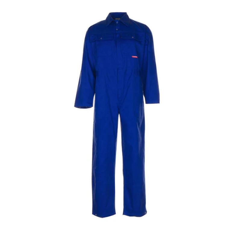 Planam 138048 Size 48 "BW 290" Overall with Concealed Zip - Royal Blue