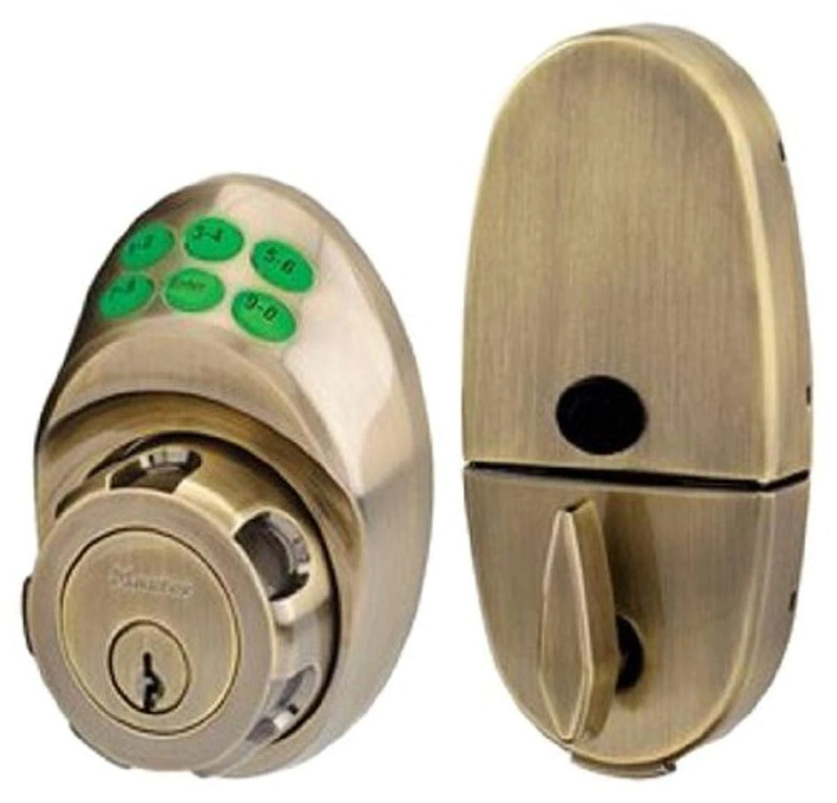 Master Lock DSO0615 Single Cylinder Deadbolt, Satin Nickel