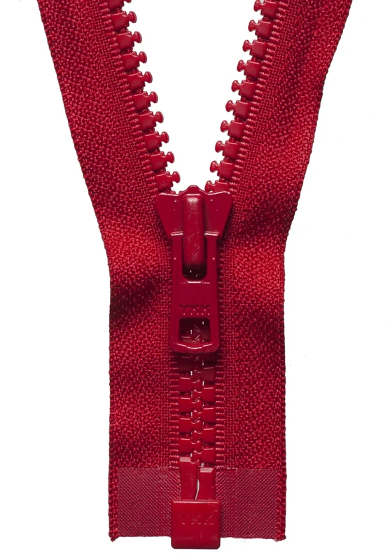 YKK Open Ended Zip, No. 519 Red, 71 cm Length