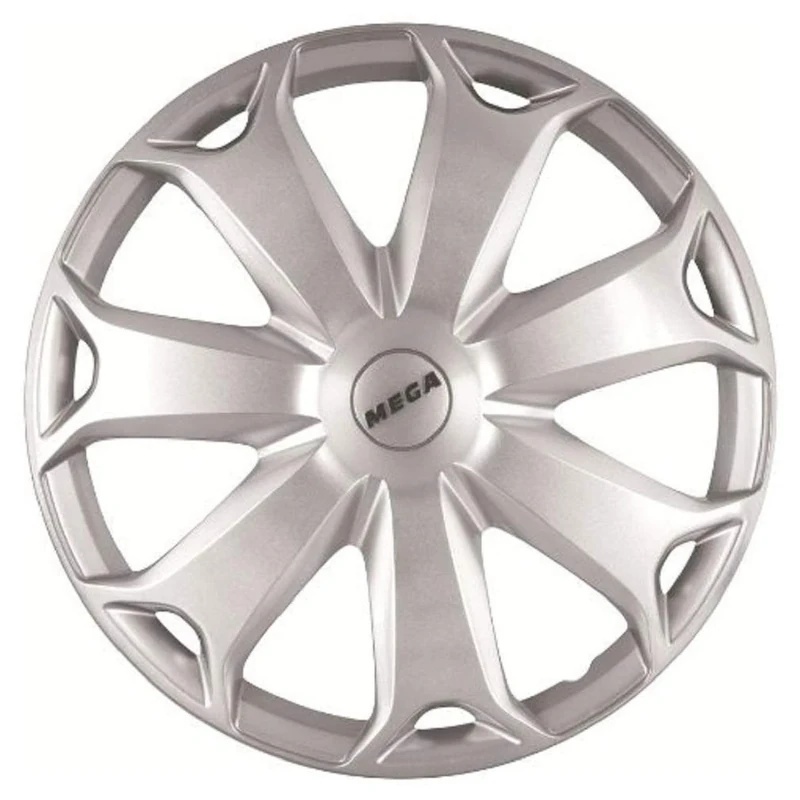Petex Mega RB538416 Wheel Trims 16 Inch Double-Lacquered Nylon in Box Silver - Set of 4