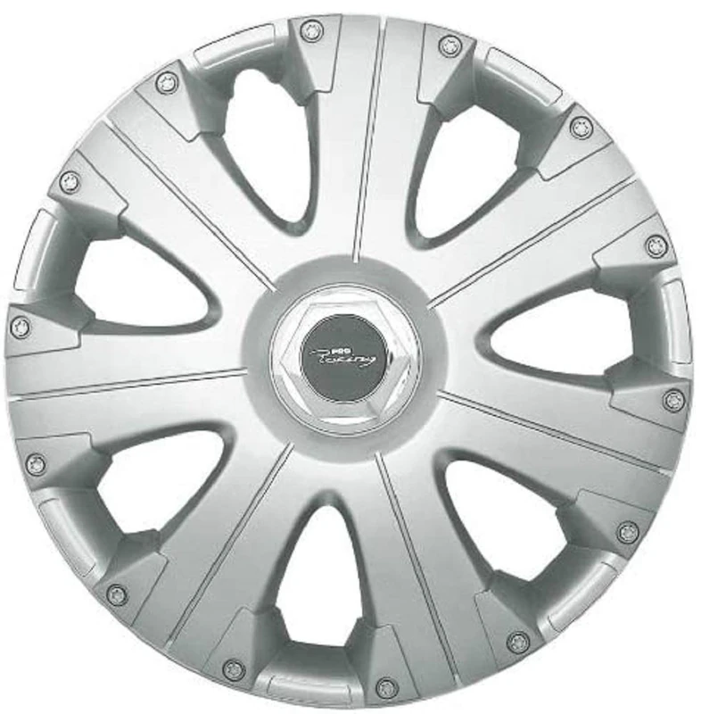 Petex RB53241 Racing Pro Size : Nylon in Box, Silver - Car Wheel Trims (Set of 4)