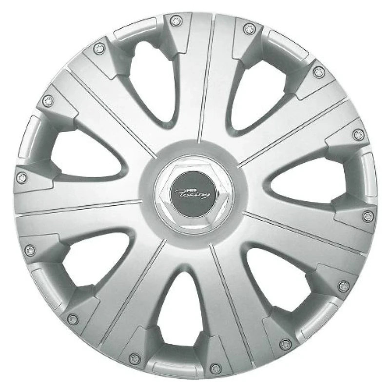 Petex RB53241 Racing Pro Size : Nylon in Box, Silver - Car Wheel Trims (Set of 4)