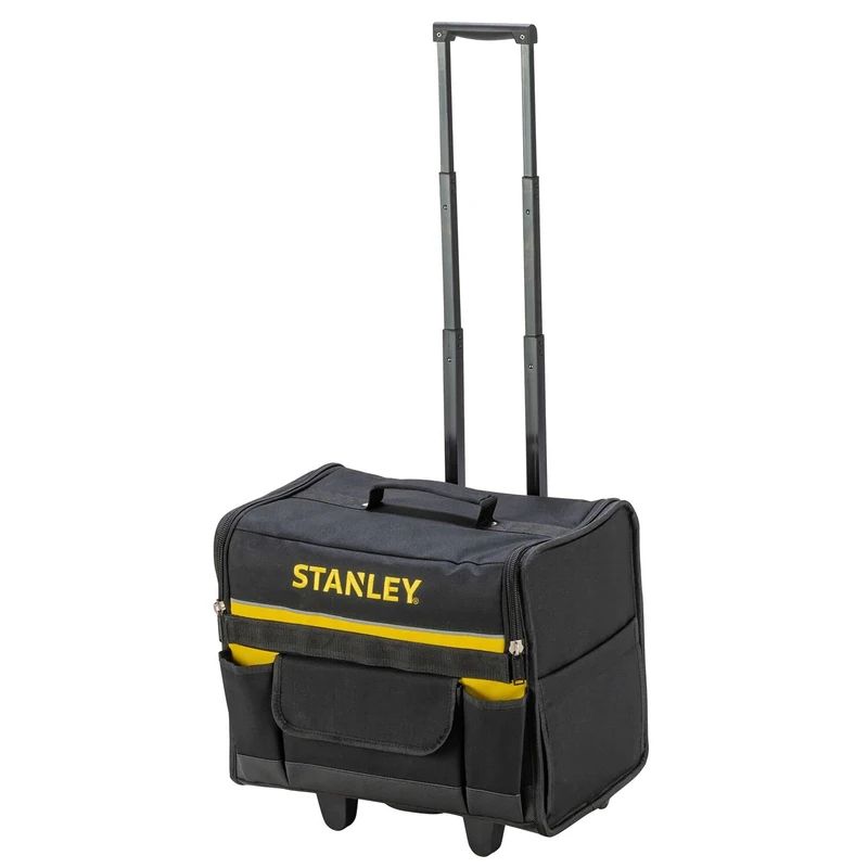 STANLEY 18 Inch Soft Tool Bag on Wheels in Resistant 600 x 600 Denier with Removable Dividers for Drill Storage 1-97-515