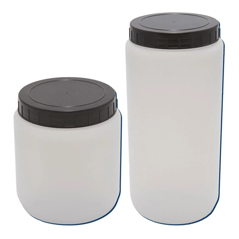 Kartell 226415-0120 HDPE Cylindrical 120mL Lab Specimen and Storage Jar, with Cap (Pack of 10)