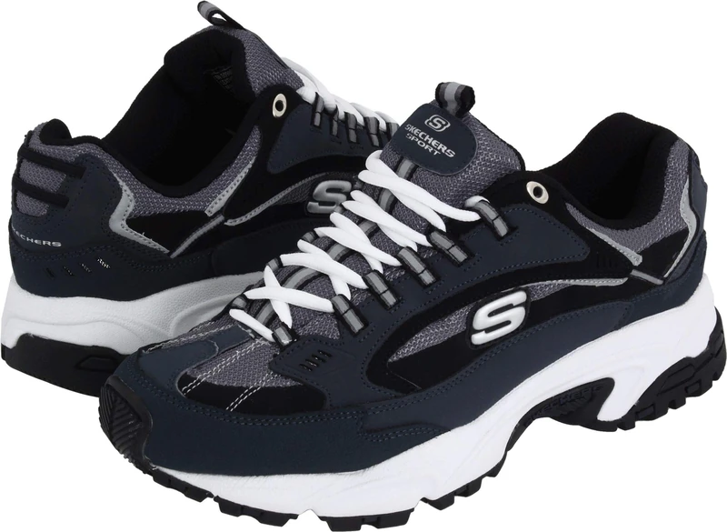 Skechers Mens Stamina Nuovo, Navy/Black, 8.5 UK Wide