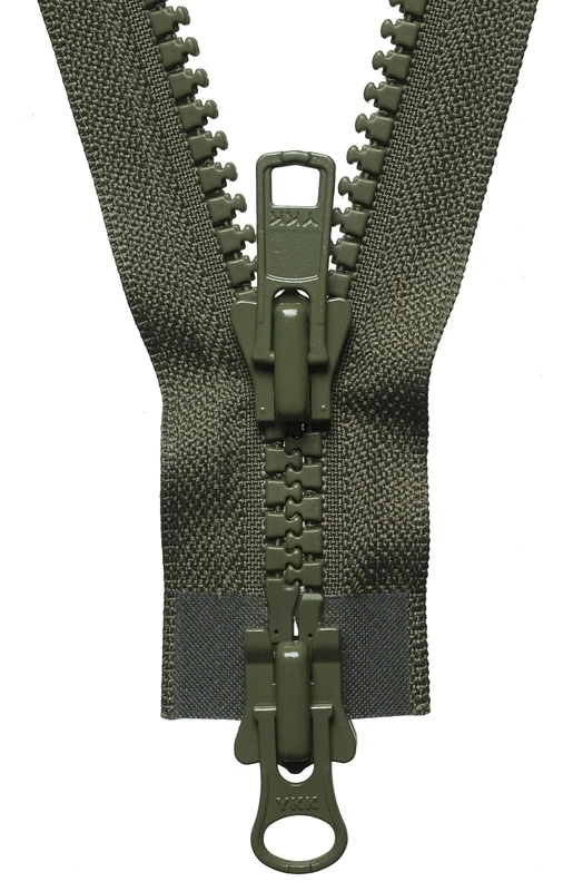 YKK Two Way Slider Zip, No. 566 Khaki, 71 cm Length