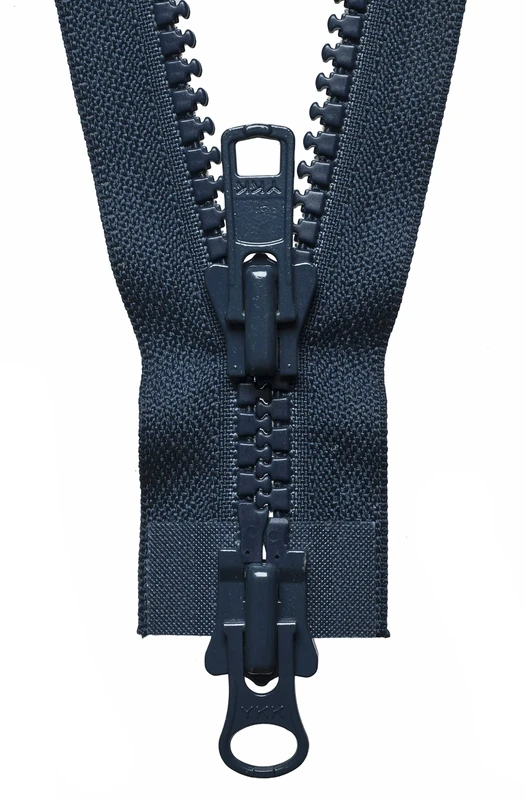 YKK Two Way Slider Zip, Blue, 76 cm Length