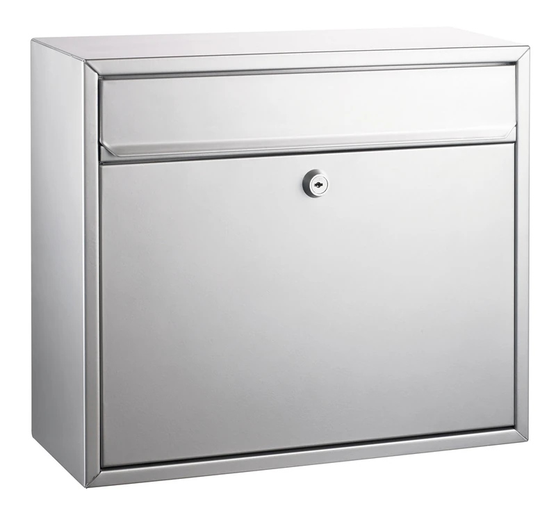 Alco 8601 Mail Box Varnish 31 x 36 x 15 cm Silver, Silver, 31 x 36 x 15 cm