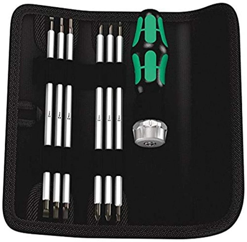 Wera 73665 Kraftform Kompakt Vario Ra Ratchet Screwdriver and Bit Set, 7 Pieces