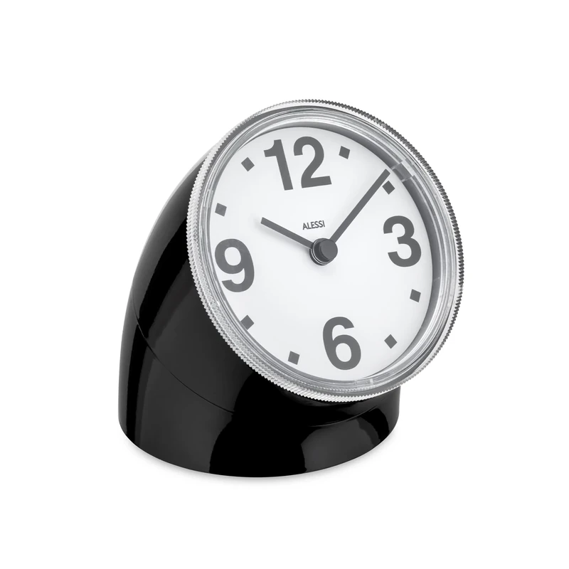 Alessi Cronotime Desk Clock, Black