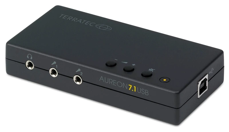 TERRATEC AUREON USB 7.1 PC Sound Card External 8-Channel USB Soundbox - Optical Input Output for AC3 and DTS - for up to 8 Speakers - Analogue and Digital Audio Devices
