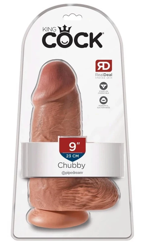King Cock 9" Chubby Natural Dildo Hautfarben Hell One Size