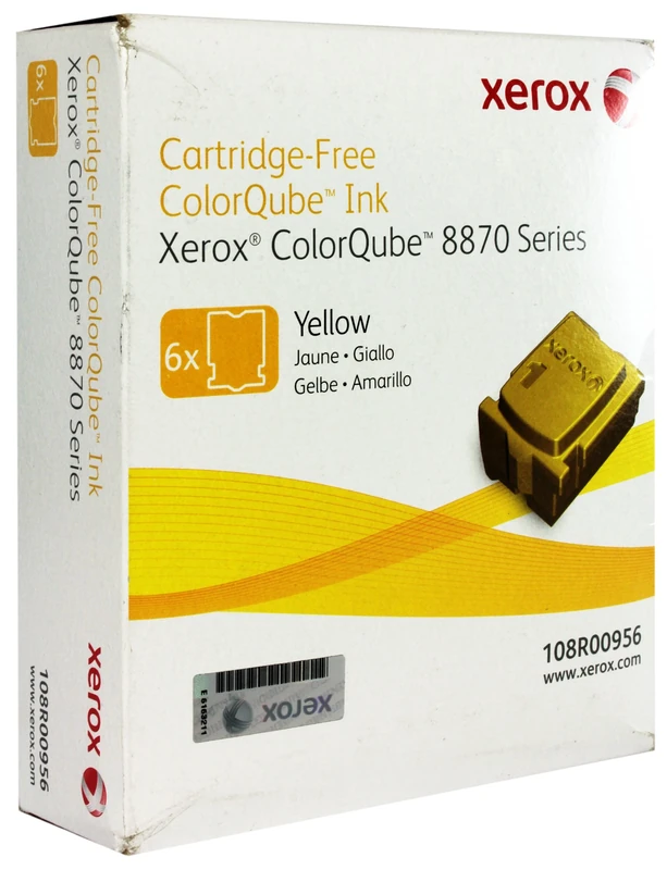 Xerox ColorQube 8870/8880 Yellow Solid Ink (6 sticks, 17,300 Pages) - 108R00956