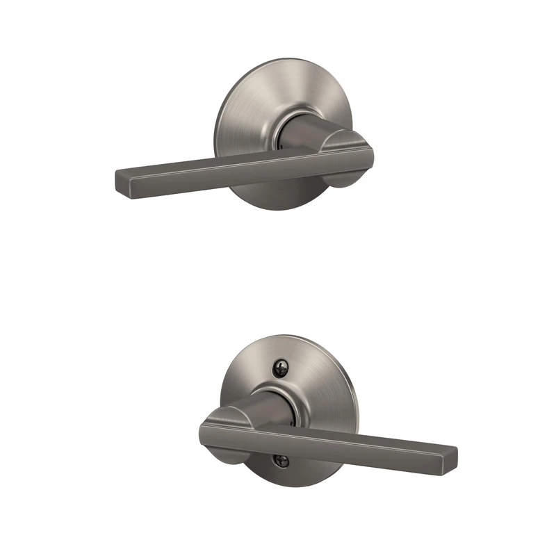 SCHLAGE F10LAT619 Latitude Door Lever Hall & Closet Passage Handle, Satin Nickel, Standard