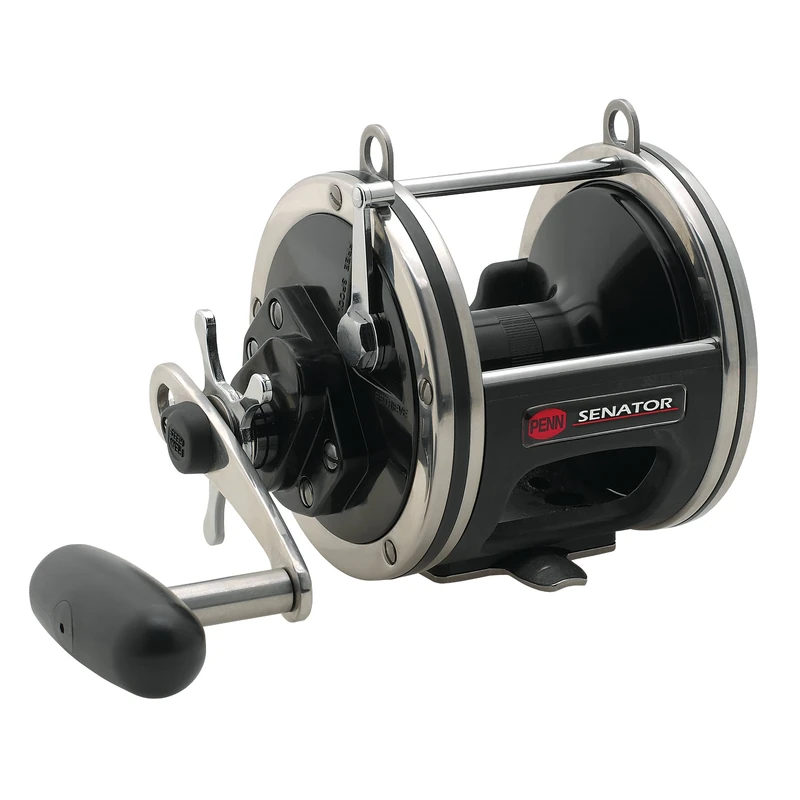 PENN Senator Star Drag Conventional Nearshore/Offshore Fishing Reel, HT-100 Star Drag, Max of 24lb | 10.8kg, Machined and Anodized Aluminum Spool, 700yd/50lbs