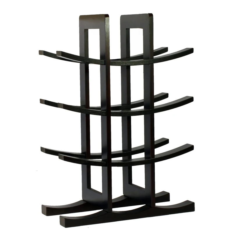 oceanstar 12-Bottle Dark Espresso Bamboo Wine Rack WR1132
