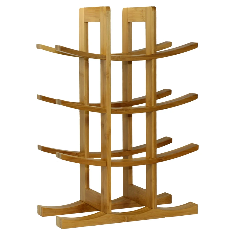 Oceanstar 12-Bottle Natural Bamboo Wine Rack WR1149 - Image 1