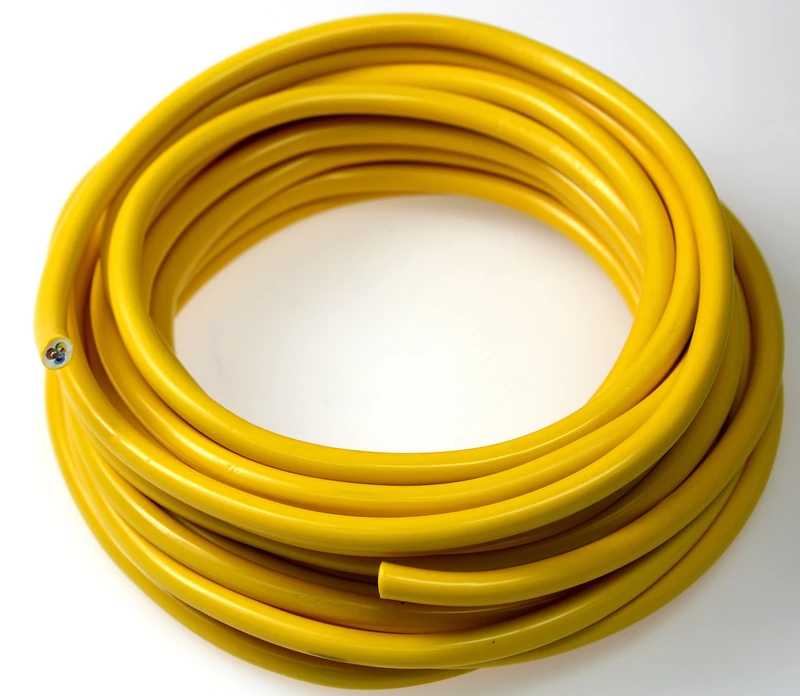as - Schwabe Construction Site Armoured Cable, 50m Extreme Heavy Duty Cable K35 AT-N07V3V3-F 3G2.5, Construction Site Cable, Extension Cable, Both Sides Smooth Cut, IP44, Yellow, 10058
