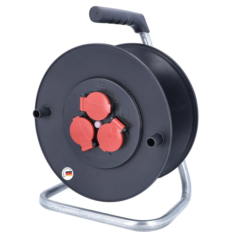 AS – Schwabe 20120 Safety Reel 320 MMØ Empty for approx. 50 m Cable IP44 for Industry/Construction Sites