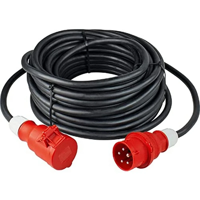 as - Schwabe CEE Extension Cable, 400 V / 16 A, H07RN-F 5G1.5, Black, IP44 Black, for Commercial and Building site use, 60512