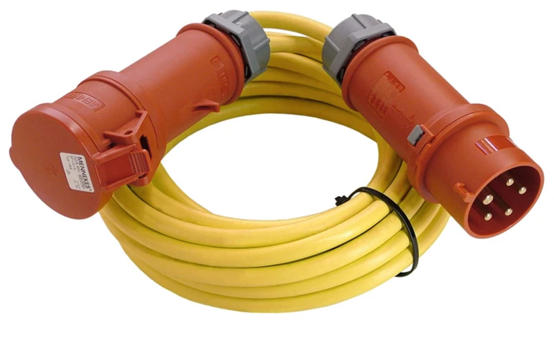 AS – Schwabe 60713 Standard Electrical Extension CEE 400 V/16 A IP44 Outdoor IP44 K35 AT-N07 V3V3-F, Yellow, 10 m (German Import)