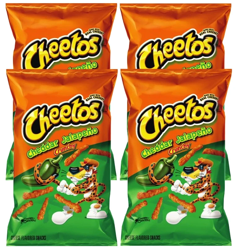 Cheetos, Cheddar Jalapeno Crunchy - 8.5 oz (Pack of 4) by Cheetos