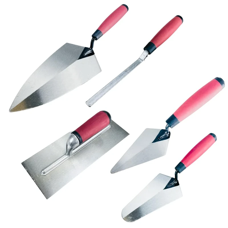 5 Piece Mason'S Concrete Trowel Set