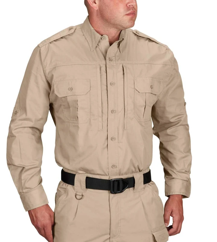 Propper Men's Long Sleeve Tactical Shirt, Khaki, M UK