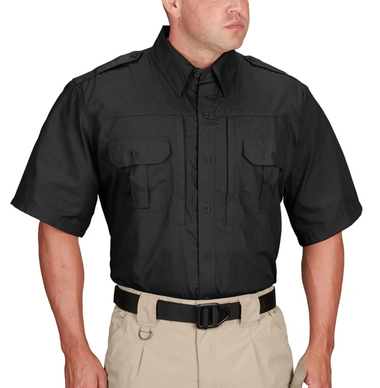 Propper Men's Short Sleeve Regular Tactical Shirt - Black, 4X-Large - Image 1