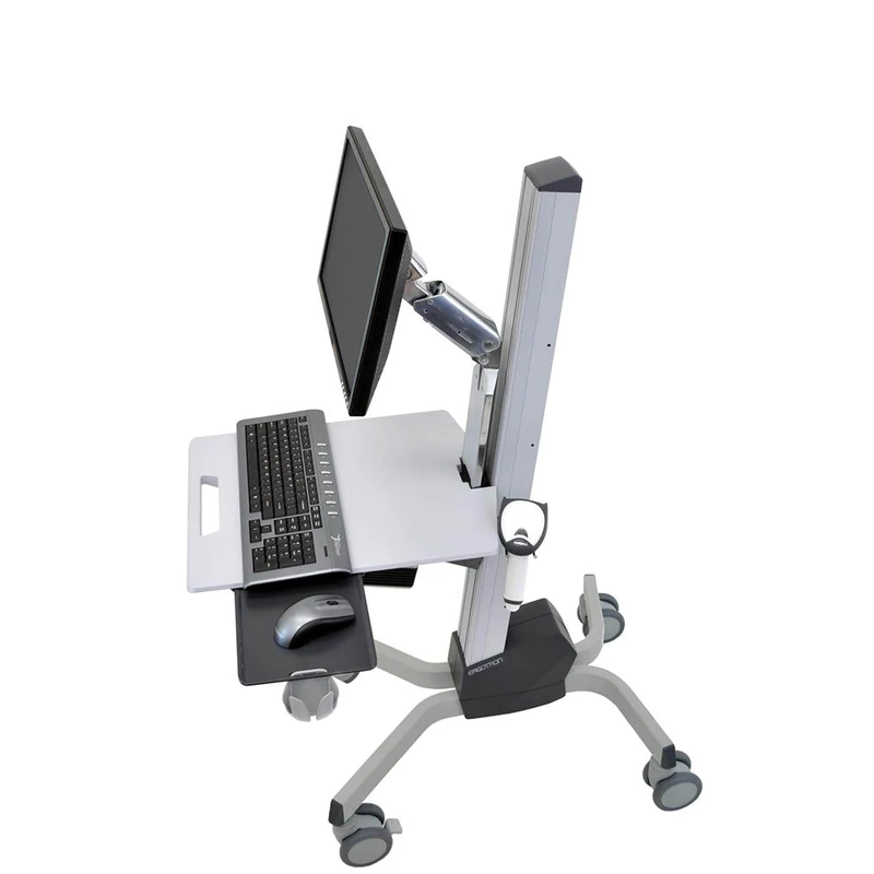 Ergotron – Neo-Flex Computer Cart, Mobile Standing Desk Workstation – Monitor, Grey (24-206-214)