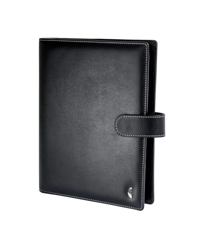 Chronoplan 50107 Refillable Organiser/Appointment Diary A5 Format (190 x 240 mm) with Flap Ring Binder Without Calendar Black