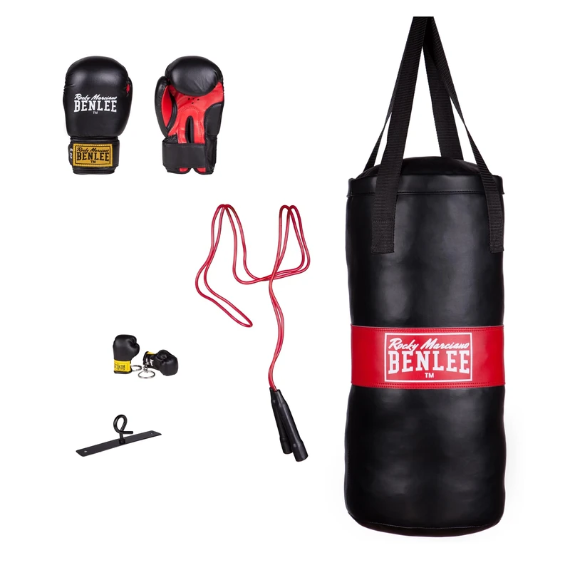 Ben Lee Rocky Marciano Punchy Boxing Bag and Gloves Set - Black, One Size