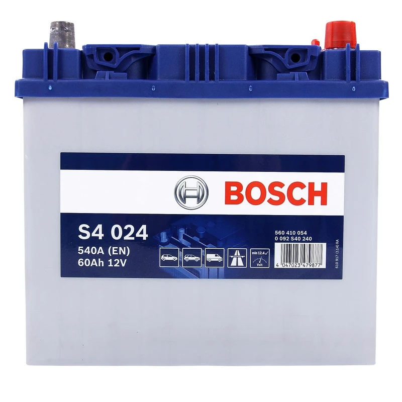 Bosch S4024 - car battery - 60A/h - 540A - lead-acid technology - for vehicles without Start/Stop system