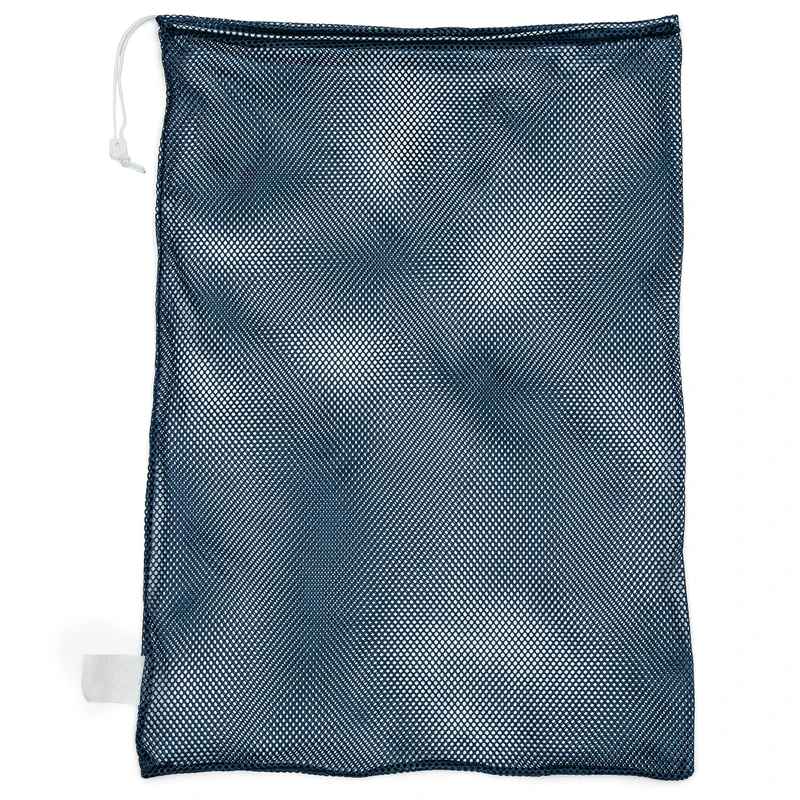 Champion Sports Mesh Sports Equipment Bag, Navy, 24x36 Inches - Multipurpose, Nylon Drawstring Bag with Lock and ID Tag for Balls, Beach, Laundry - Image 1