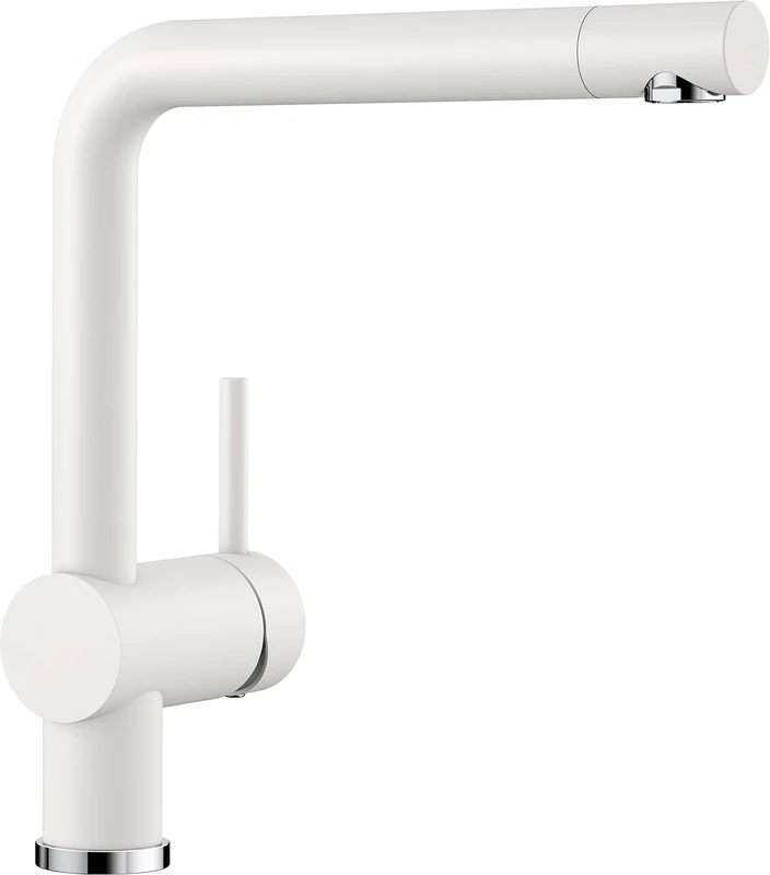 BLANCO LINUS – Modern Kitchen Mixer Tap with High Spout – High Pressure – White – 516702